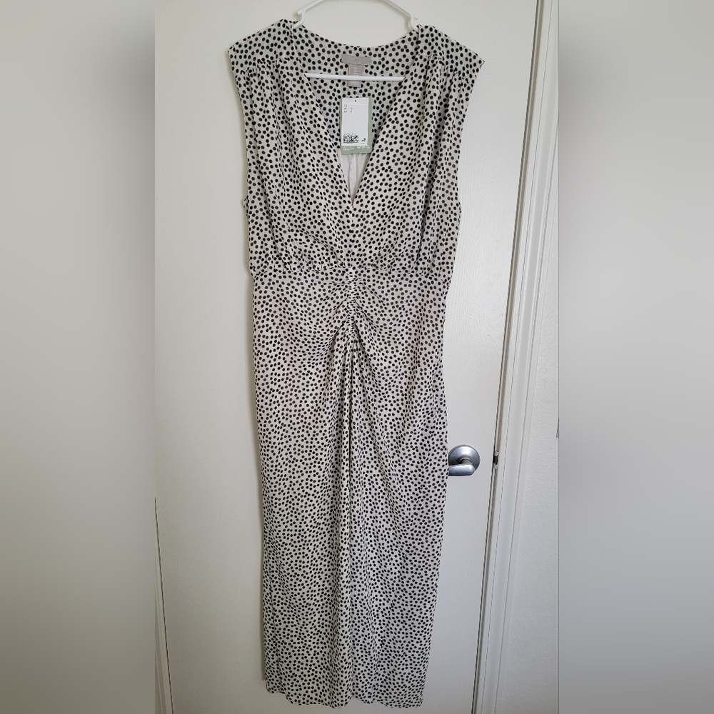 H&M Patterned Chiffon Midi Dress